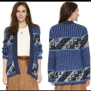 Free People Chunky Knit Blue Time and Again Cardigan S